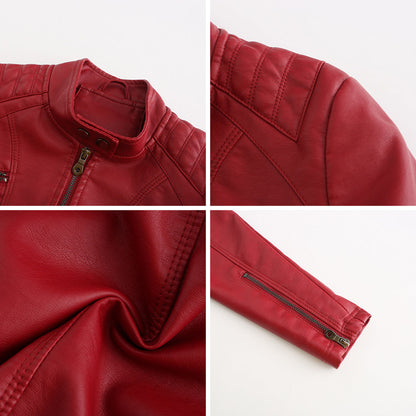 ANDRIJANA - Stilvolle Leder Sommerjacke