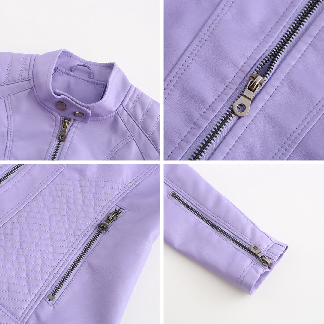 ANDRIJANA - Stilvolle Leder Sommerjacke