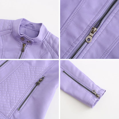 ANDRIJANA - Stilvolle Leder Sommerjacke