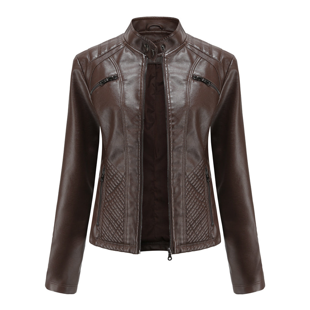 ANDRIJANA - Stilvolle Leder Sommerjacke