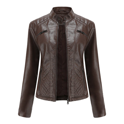 ANDRIJANA - Stilvolle Leder Sommerjacke