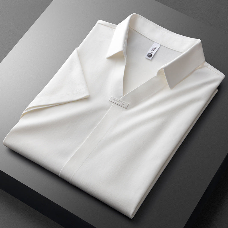 Cornelio - Poloshirt van katoen en zijde