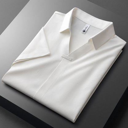 Cornelio - Poloshirt van katoen en zijde