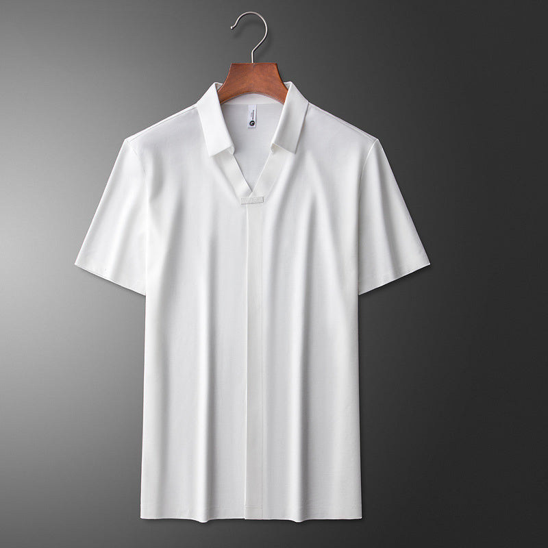 Cornelio - Poloshirt van katoen en zijde