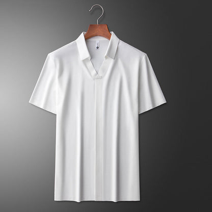 Cornelio - Poloshirt van katoen en zijde