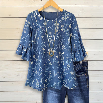 Bloes vintage met bloemenprint