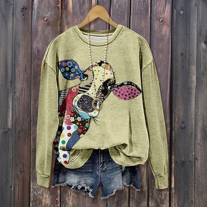 Casual Sweatshirt met Dierenprint