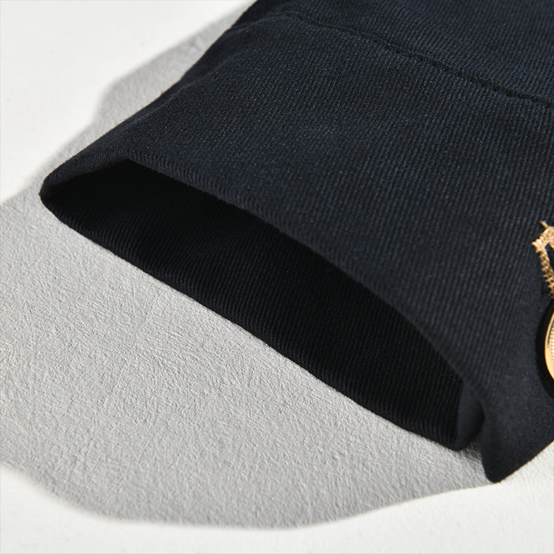 Klassische Vintage-Herrenjacke im Casual-Stil mit Stehkragen und Knopfleiste