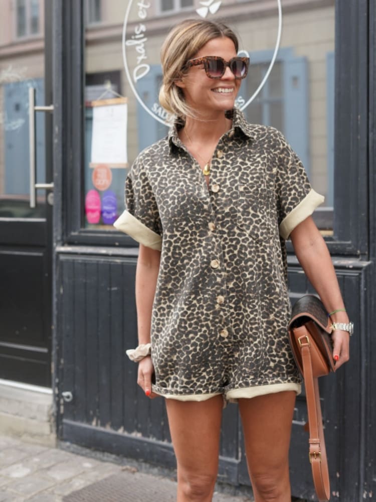 Lynette™ – Blousejurk met Luipaardprint voor een Gedurfde Zomerse Stijl