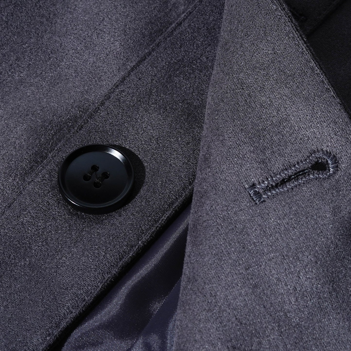 Herren Vintage Wildlederjacke mit Stehkragen und einreihigem Verschluss