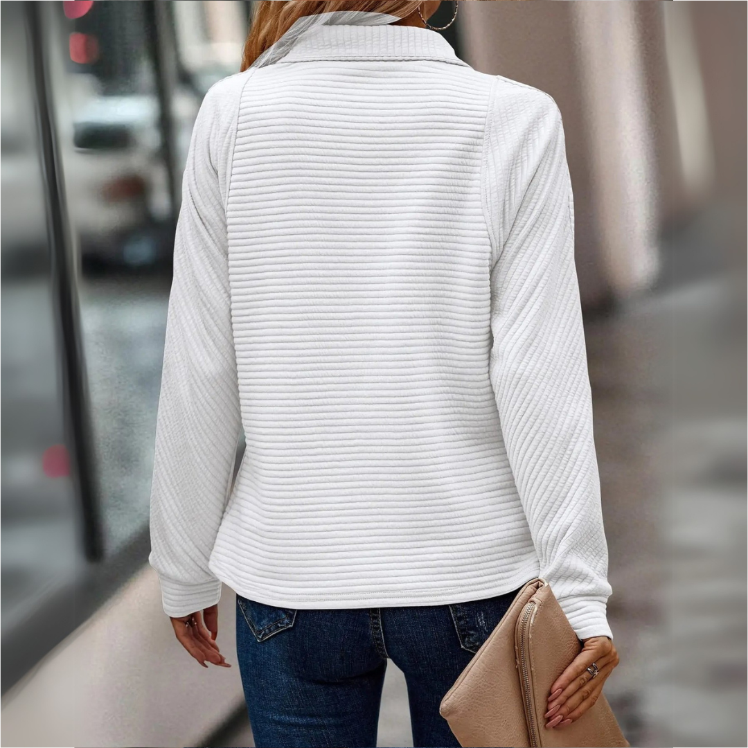 Suzanne™ - Halb-Zip-Detail-Pullover