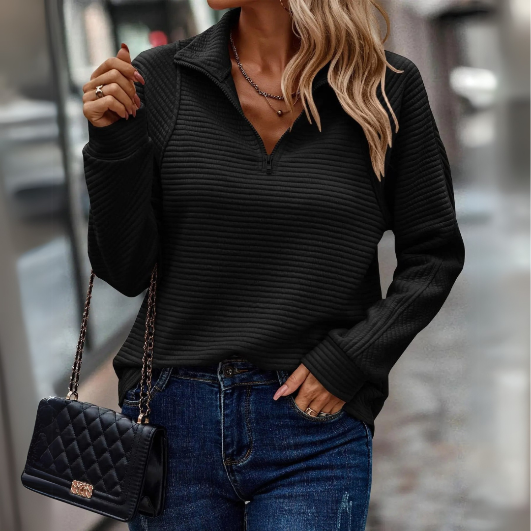 Suzanne™ - Halb-Zip-Detail-Pullover