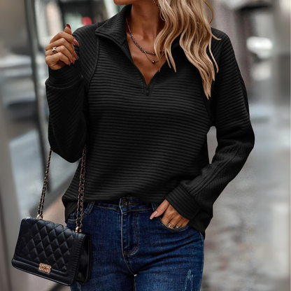 Suzanne™ - Halb-Zip-Detail-Pullover