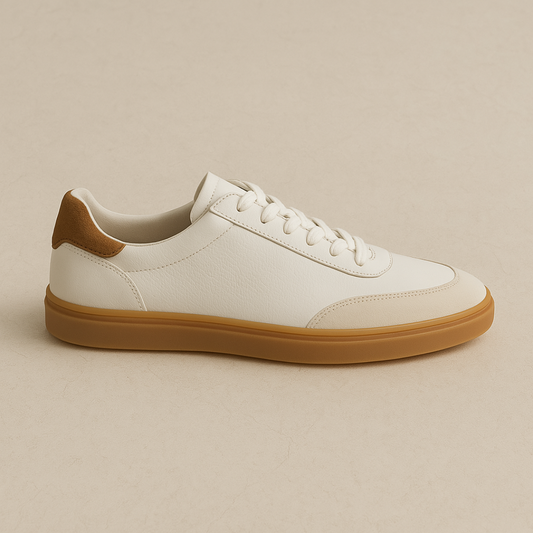Elegante witte leren sneakers voor heren