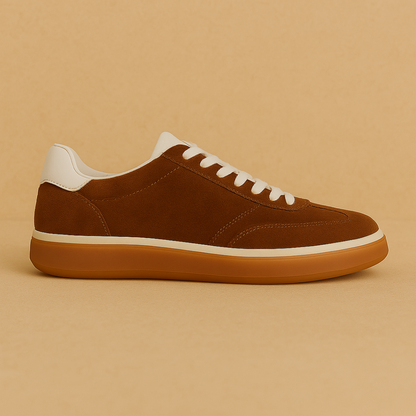 Elegante suède sneakers voor heren