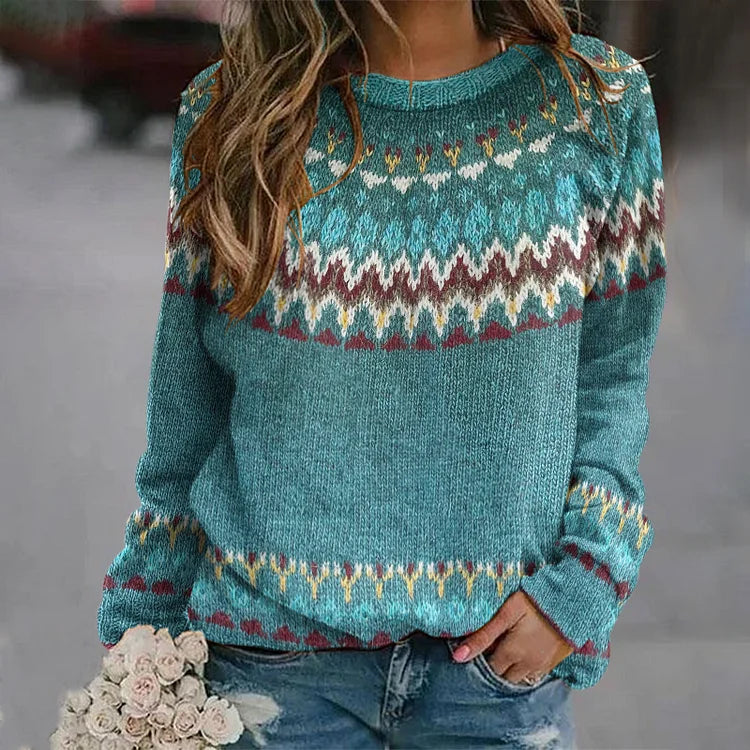 FINLEY™ | Boho Wellenstrick-Pullover