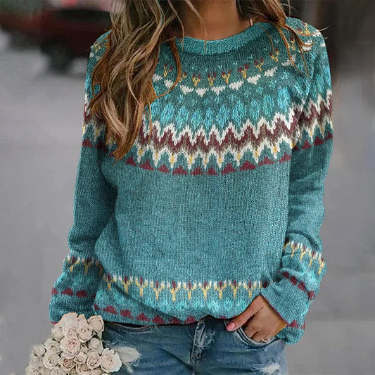 FINLEY™ | Boho Gebreide trui met Golven