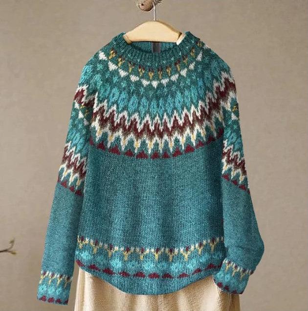 FINLEY™ | Boho Wellenstrick-Pullover