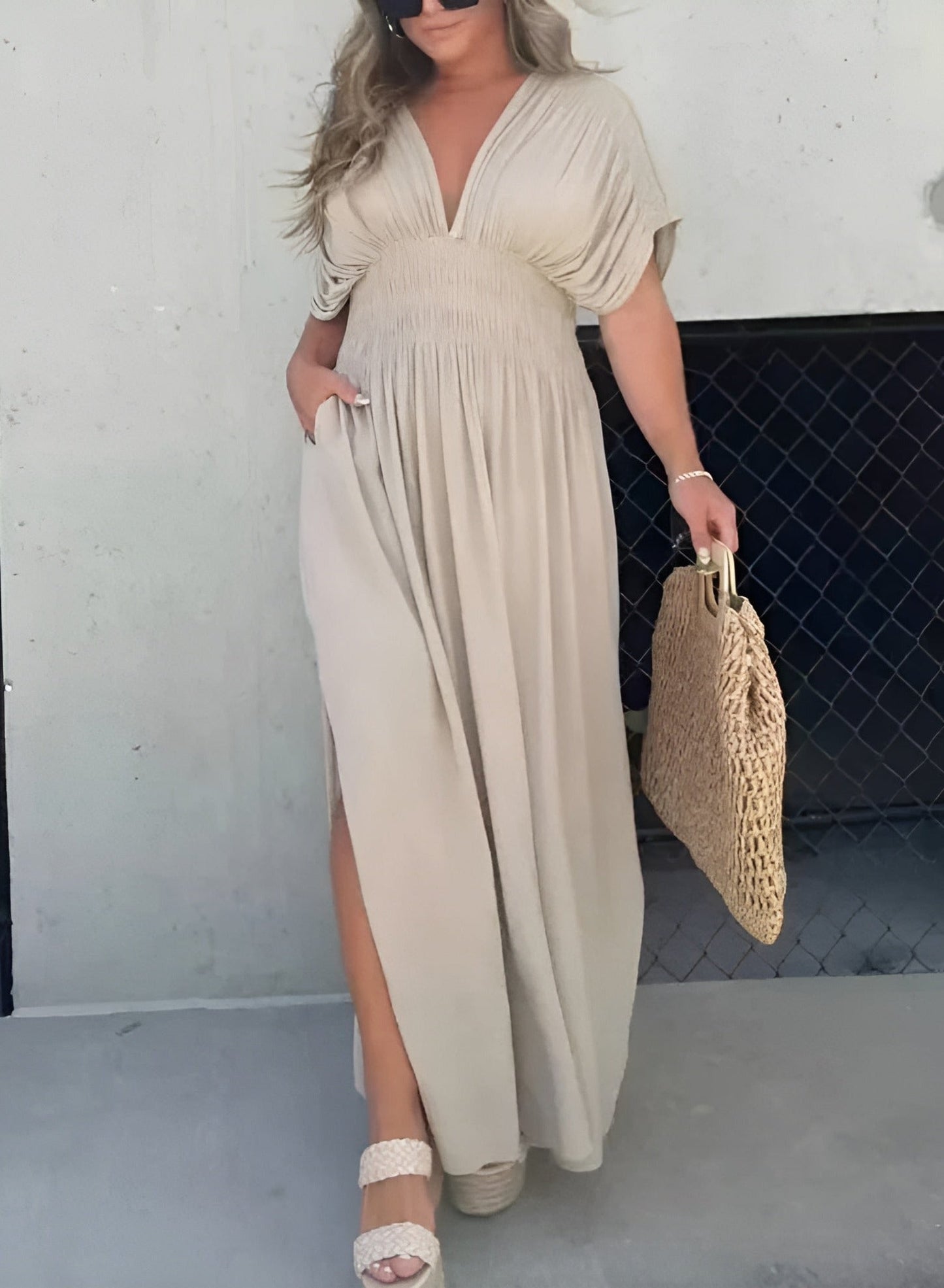 Tara | Maxikleid mit V-Ausschnitt