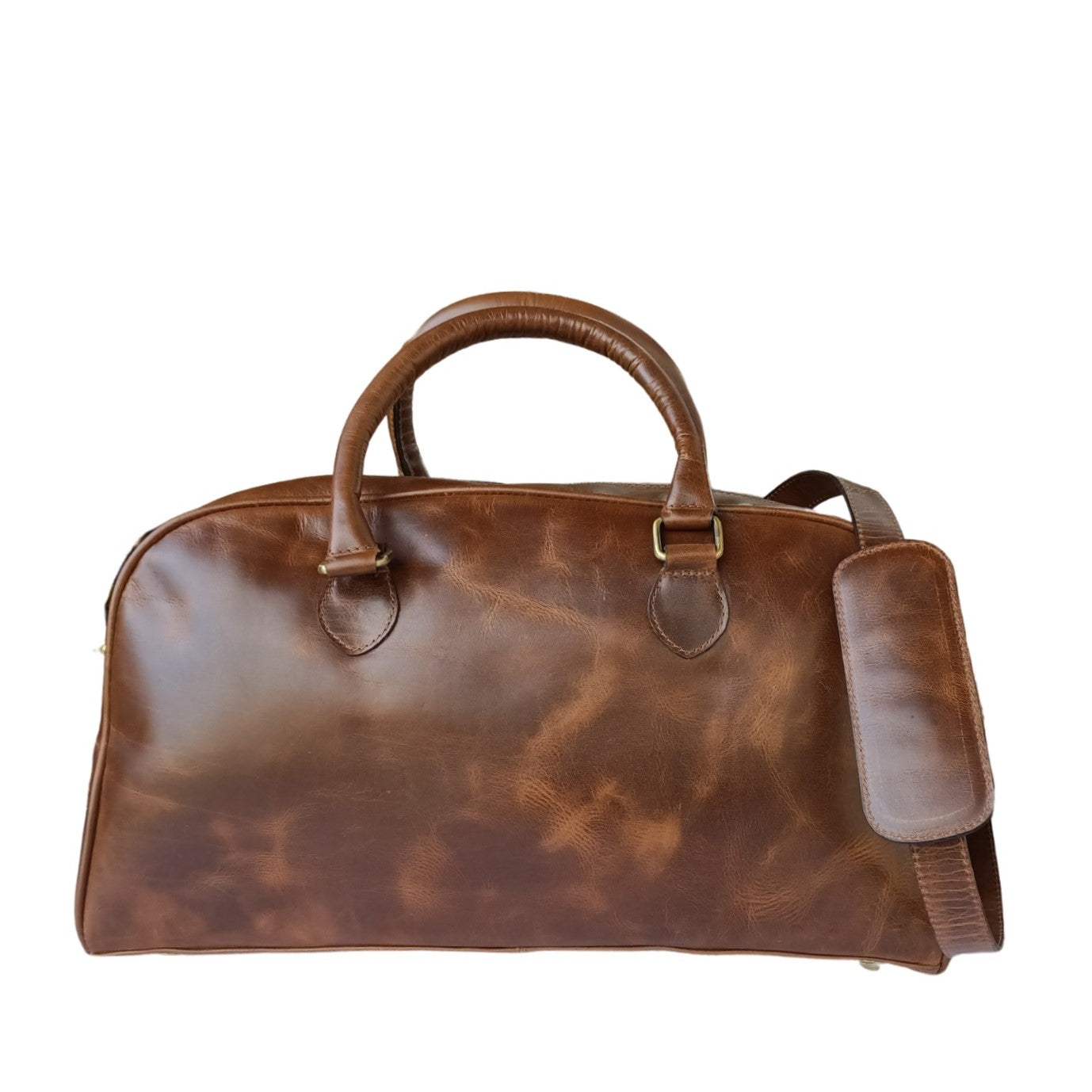 Glanzende Hunter Leren Dames Mini Reistas