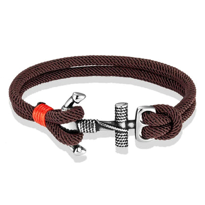 Nautilus Anker Touw Armband – Dubbele Draad Nautische Overlevingsstijl met Roestvrijstalen Marine Gesp, Waterdicht Ontwerp voor Mannen