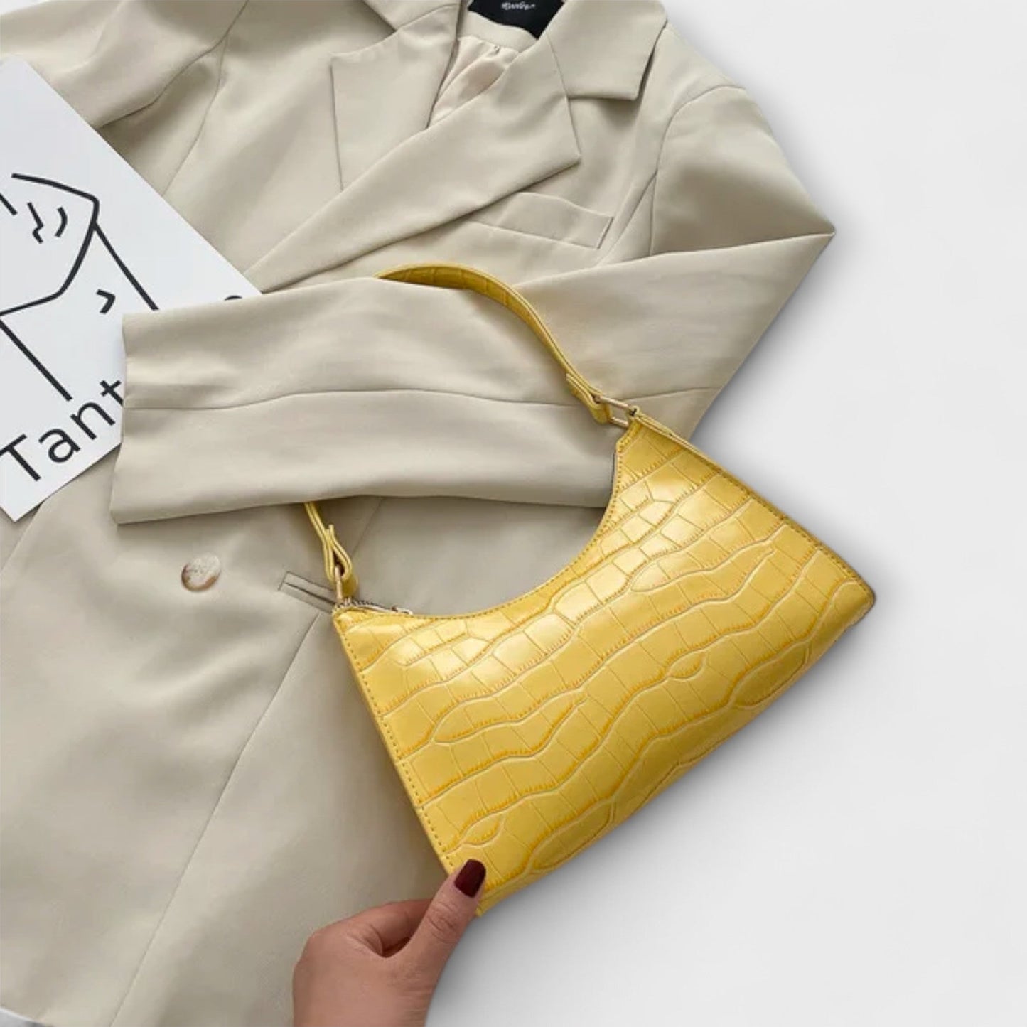 Glänzende Ledertasche