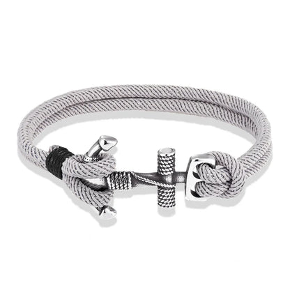 Nautilus Anker Touw Armband – Dubbele Draad Nautische Overlevingsstijl met Roestvrijstalen Marine Gesp, Waterdicht Ontwerp voor Mannen