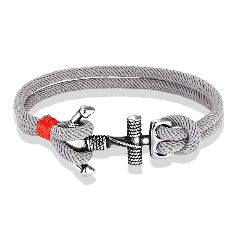 Nautilus Anker Touw Armband – Dubbele Draad Nautische Overlevingsstijl met Roestvrijstalen Marine Gesp, Waterdicht Ontwerp voor Mannen