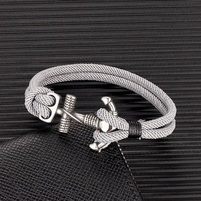 Nautilus Anker Touw Armband – Dubbele Draad Nautische Overlevingsstijl met Roestvrijstalen Marine Gesp, Waterdicht Ontwerp voor Mannen