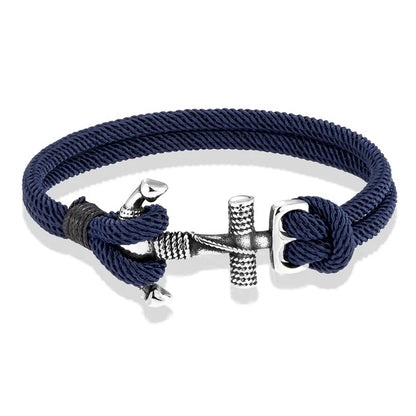 Nautilus Anker Touw Armband – Dubbele Draad Nautische Overlevingsstijl met Roestvrijstalen Marine Gesp, Waterdicht Ontwerp voor Mannen