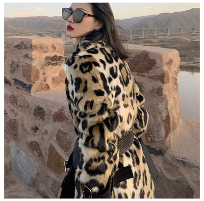 Leopard-Trenchcoat