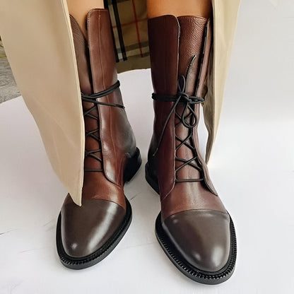 Victoria | Elegante Leder-Stiefeletten mit Absatz
