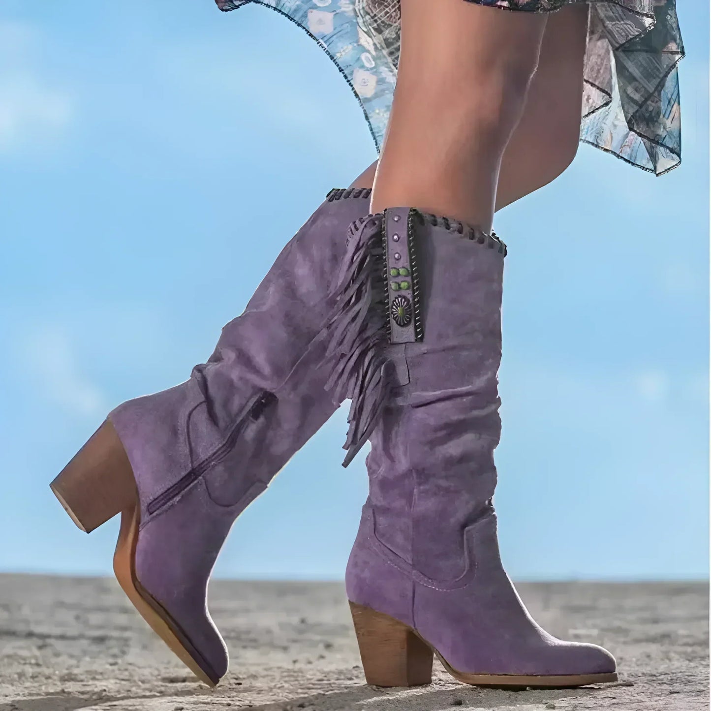 HARLOW™ - Klassische Western-Fransenstiefel