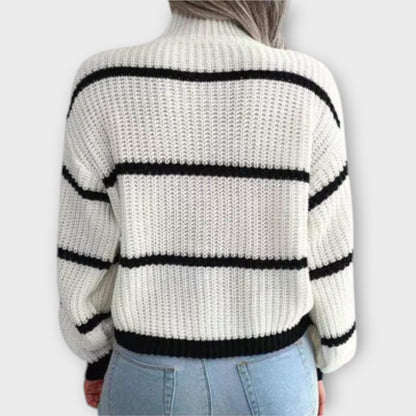 Chavala – Gestreifter Rollkragenpullover