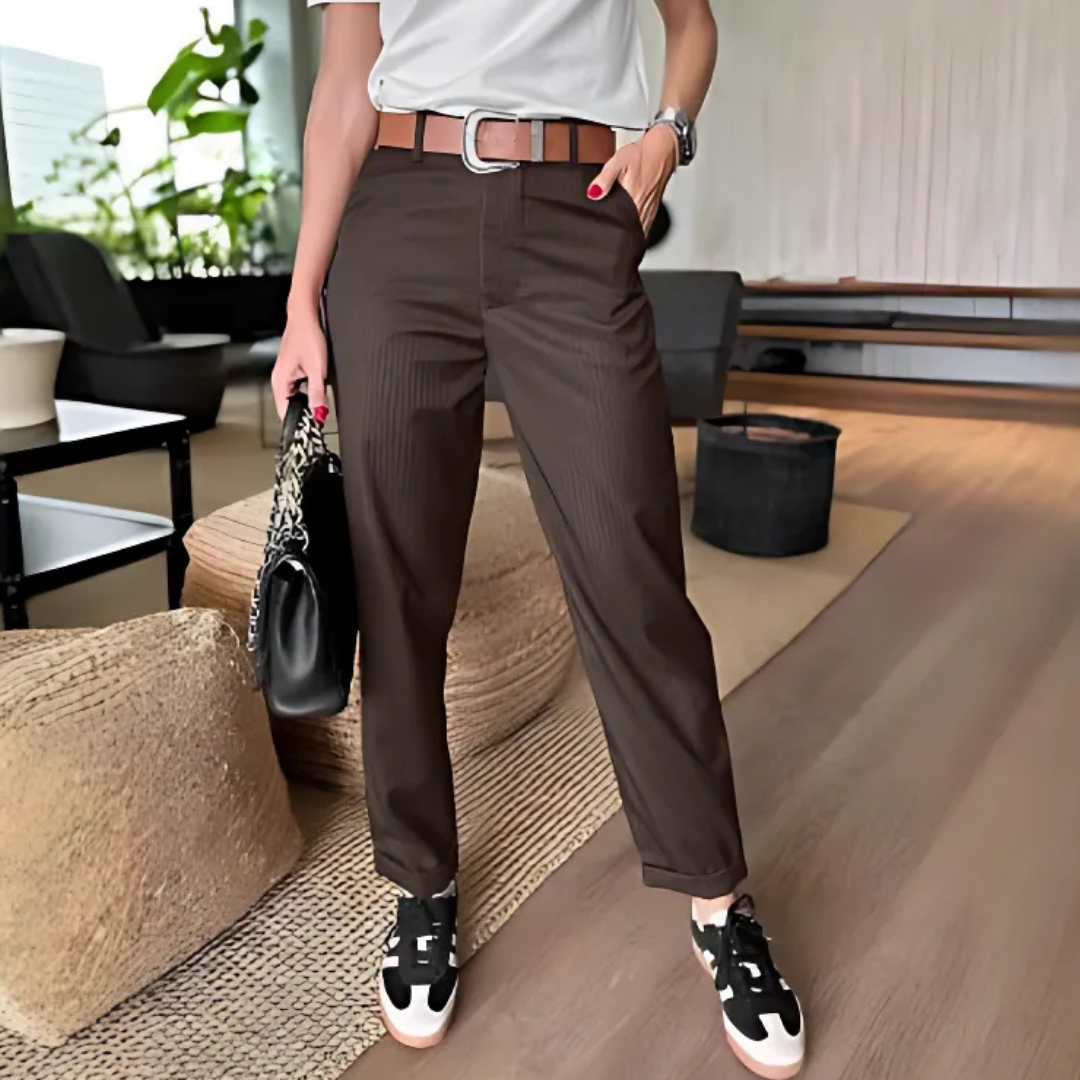 Aveline ClassyPants™ – Klassieke high-waist broek met rechte pijpen