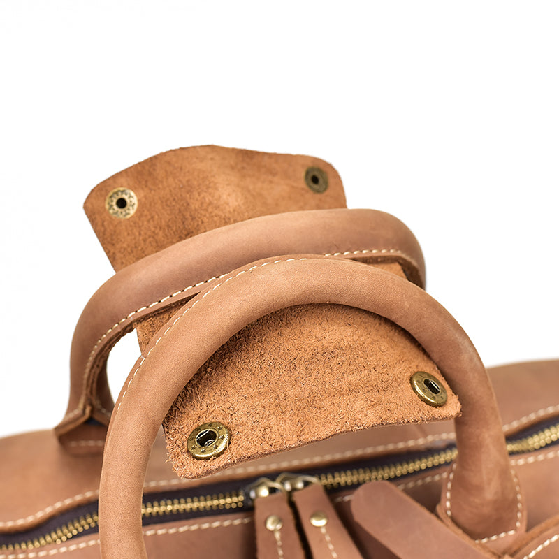 Heren vintage reis-/weekendtas van Crazy Horse-leer