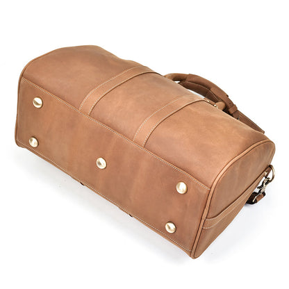 Heren vintage reis-/weekendtas van Crazy Horse-leer
