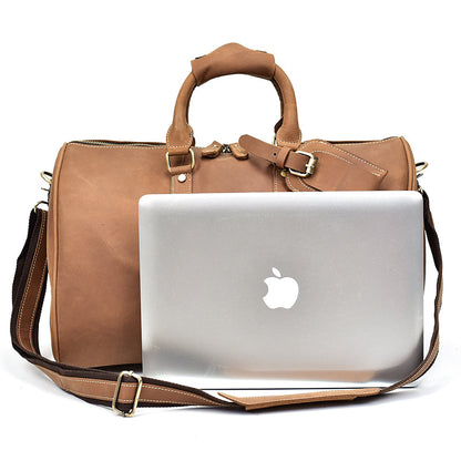 Heren vintage reis-/weekendtas van Crazy Horse-leer