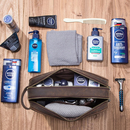 Crazy Horse Leder toilettas