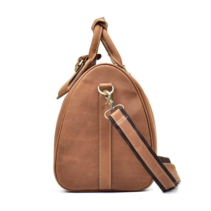 Heren vintage reis-/weekendtas van Crazy Horse-leer