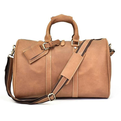 Heren vintage reis-/weekendtas van Crazy Horse-leer