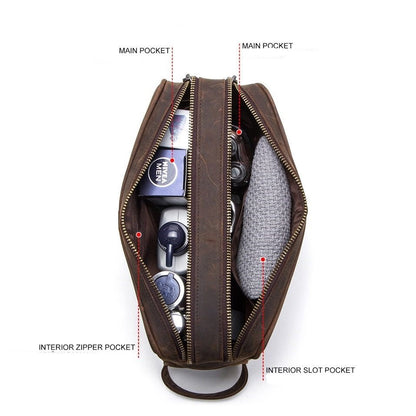 Crazy Horse Leder toilettas