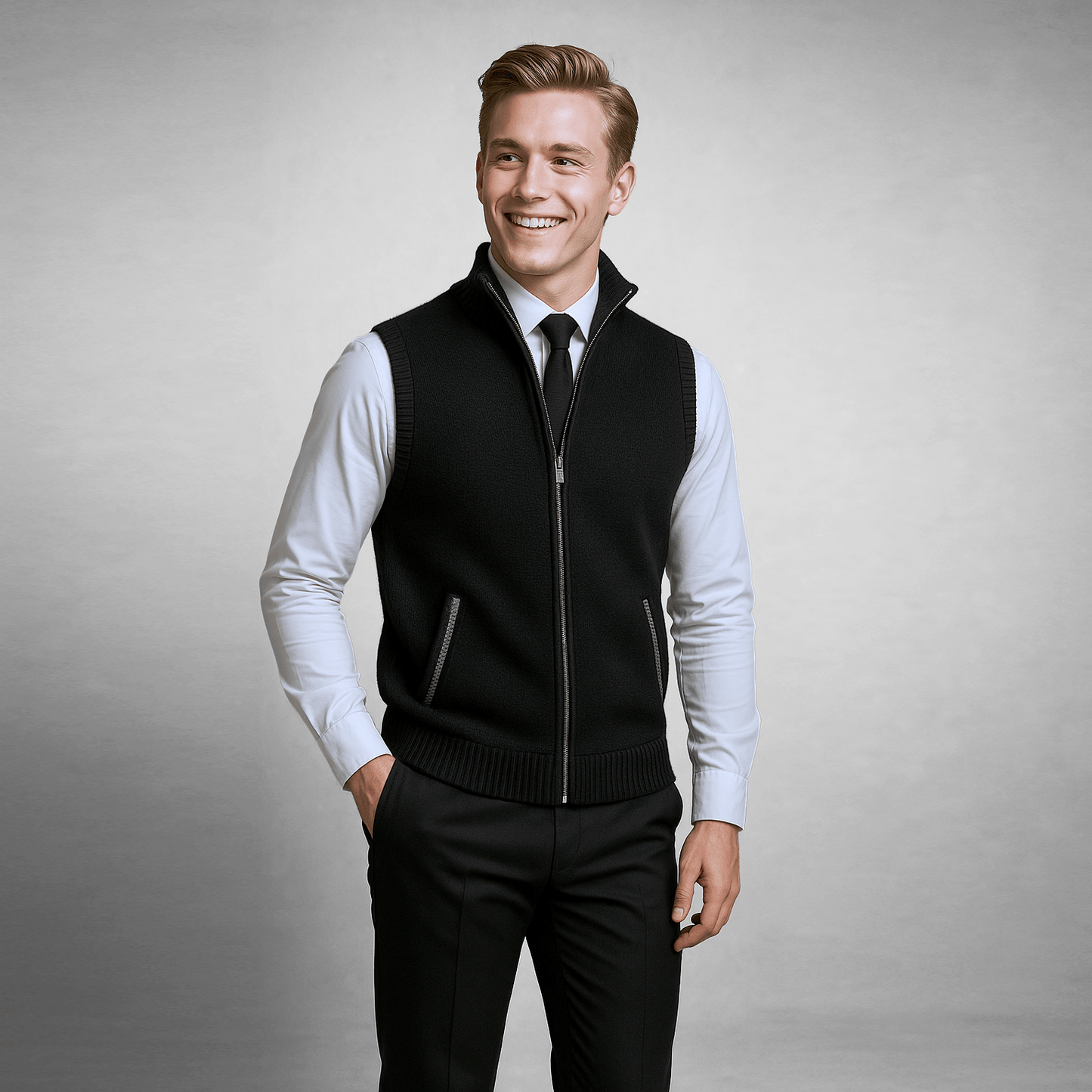 Lansbury vest met rits