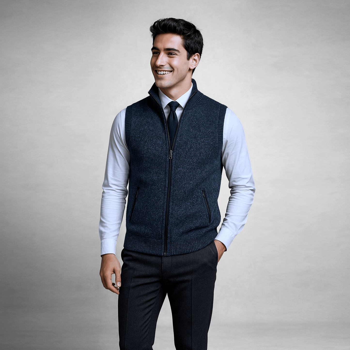 Lansbury vest met rits