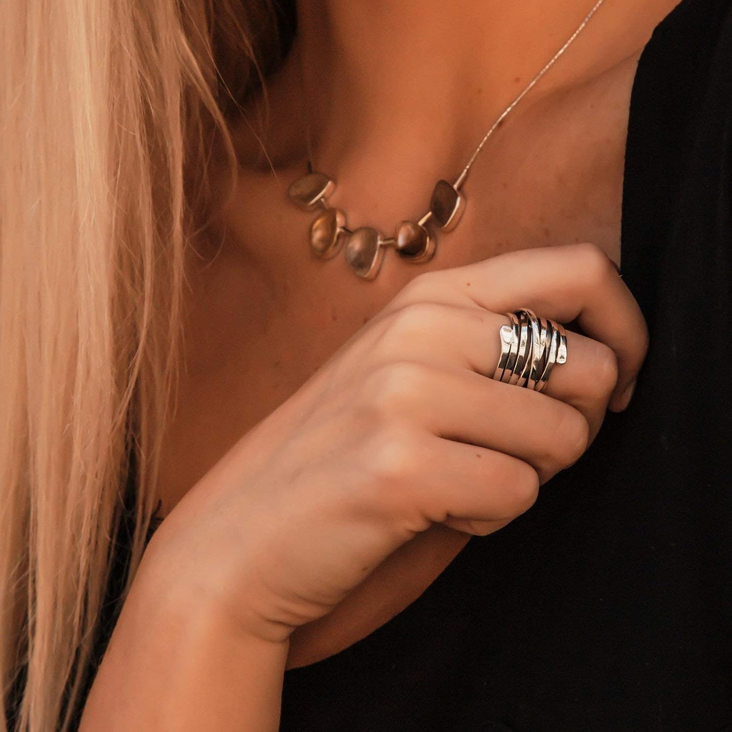 Bliss - Vintage Zilveren Ring met Dikke Laag