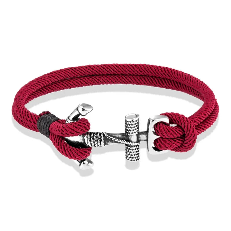 Nautilus Anker Touw Armband – Dubbele Draad Nautische Overlevingsstijl met Roestvrijstalen Marine Gesp, Waterdicht Ontwerp voor Mannen