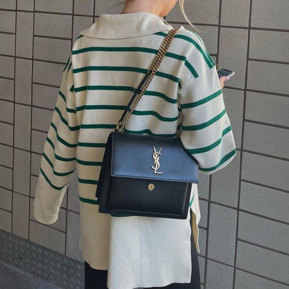 Gusaino Groen Gestreept Vest