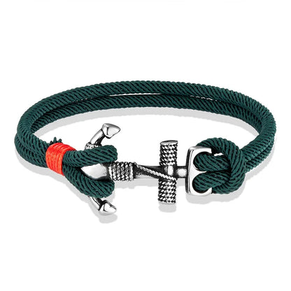 Nautilus Anker Touw Armband – Dubbele Draad Nautische Overlevingsstijl met Roestvrijstalen Marine Gesp, Waterdicht Ontwerp voor Mannen