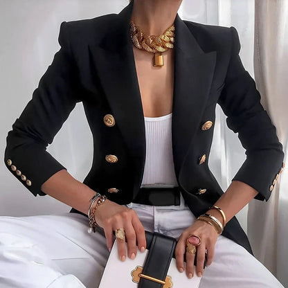 FLORA | Getailleerde blazer met gouden knopen