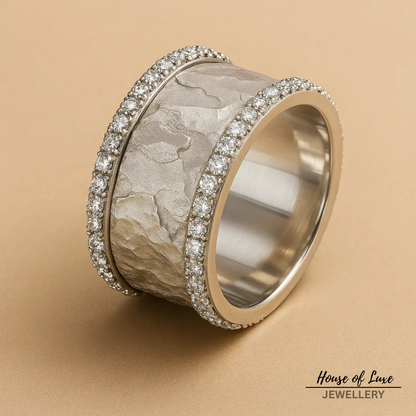 Vintage versilberter Zirkonia Ring